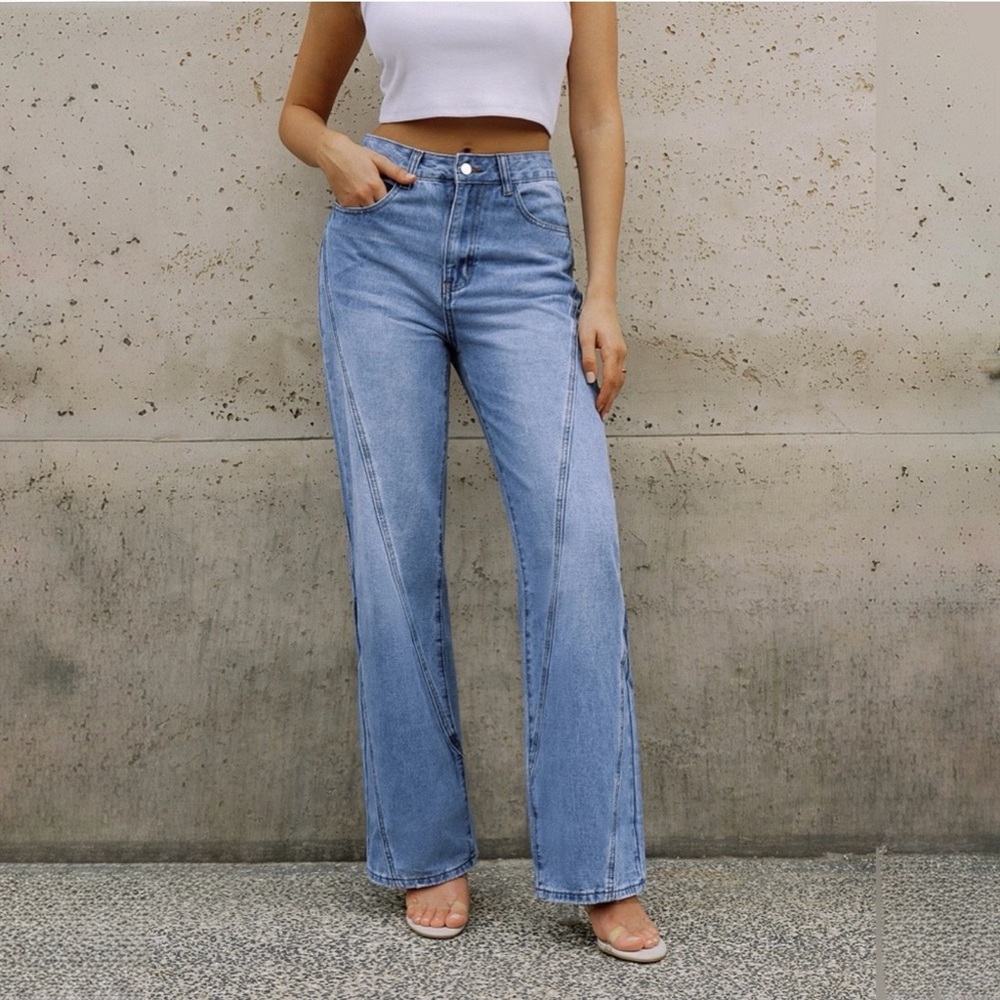 Commense Vintage Denim Straight Leg Pants - Picture 9 of 14